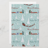 サンタ・トナカイ・チーム 便箋 (正面/裏面)