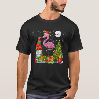 サンタ+トナカイ+フラミンゴ+クリスマス+ノーム+クリスマス Tシャツ