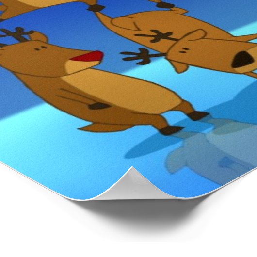 サンタ&トナカイ ポスター (角)