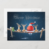 サンタ&トナカイ&文字バイシャロンシャーペ シーズンポストカード (正面/裏面)