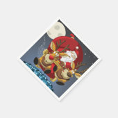 サンタ&トナディアクリスマスペーパーナプキン スタンダードカクテルナプキン (角)