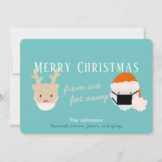 サンタ&トナディアマスクブルークリスマスカード シーズンカード (正面)