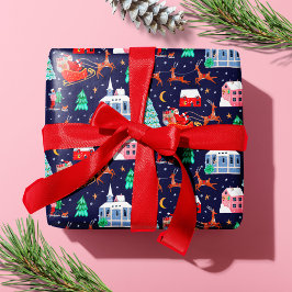 サンタ&トナディースクリスマスナイトノルディックビレッジ ラッピングペーパー