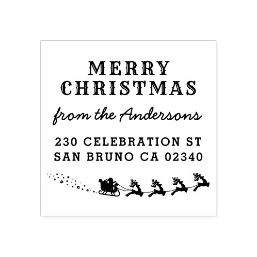 サンタ&トナディースライクリスマス差出人住所 ラバースタンプ (インプリント)