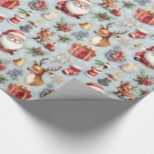 サンタ&トナリークリスマスギフトラッピング紙 ラッピングペーパー (角)