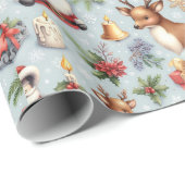 サンタ&トナリークリスマスギフトラッピング紙 ラッピングペーパー (ロールコーナー)