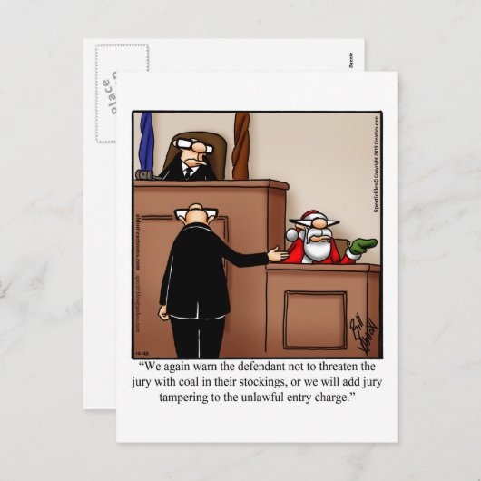 サンタ・トライアル・ユーモア・クリスマスポストカード シーズンポストカード (正面/裏面)