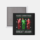 サンタ・トランプダンスでクリスマスを再び偉大に 不細工な マグネット (正面/裏面)