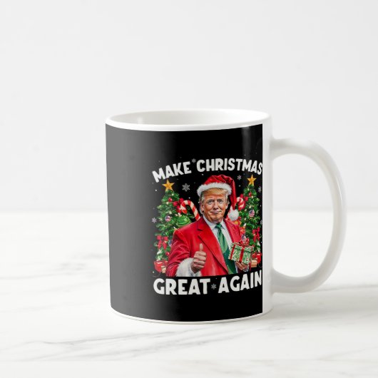 サンタ・トランプ2025 クリスマスを再び偉大に コーヒーマグカップ (右)