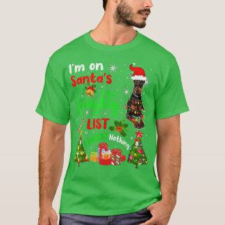 サンタ・ドバーマン私はサンタのリストいけなクリスマスTr Tシャツ