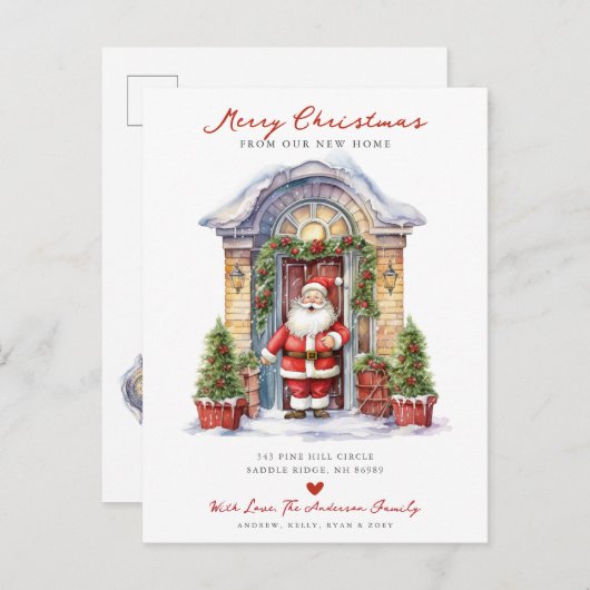 サンタ・ニューホームの動きのお知らせ 案内ポストカード (正面/裏面)