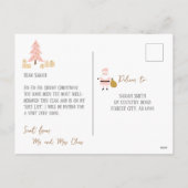 サンタ・ニース子供へリスト、サンタからの手紙 シーズンポストカード (裏面)