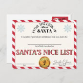 サンタ・ニース・リスト ポストカード (正面/裏面)