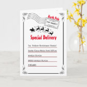 サンタ・ノースポールへの手紙配信の子供の写真 カード (黄色い花)