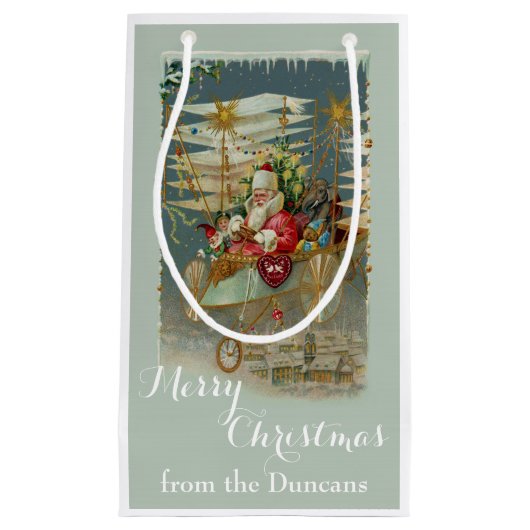 サンタ&ハズアメージング飛んでいるマシンカスタム抱き枕 スモールペーパーバッグ (正面)