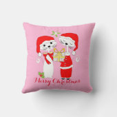 サンタ・ハッツに登場するメリークリスマスかわいい猫たちフェスティバル クッション (裏面)