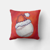 サンタ・ハットが赤い野球 クッション (裏面)