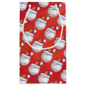 サンタ・ハットが赤い野球 スモールペーパーバッグ (裏面)