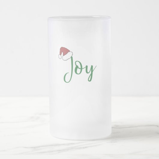 サンタ・ハットで緑の喜び フロストグラスビールジョッキ (中央)