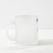 サンタ・ハットで緑の喜び フロストグラスマグカップ (左)