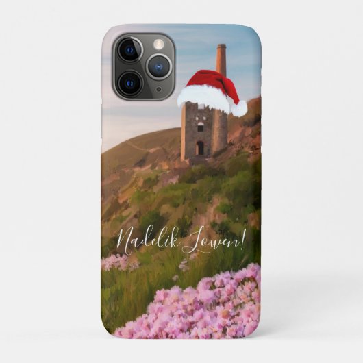 サンタ・ハットとコーニッシュ・クリスマスホエール Case-Mate iPhoneケース (裏)