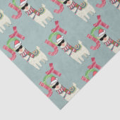 サンタ・ハットとサングラス・ジョイを着たラマ 薄葉紙 (詳細)