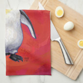 サンタ・ハットにペンギン キッチンタオル (四つ折り)