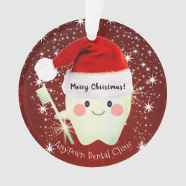 サンタ・ハットのクリスマスオーナメントにハッピーティース オーナメント
