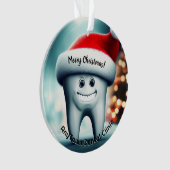 サンタ・ハットのクリスマスオーナメントにハッピーティース オーナメント (正面)