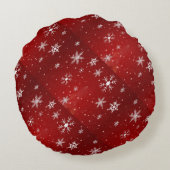 サンタ・ハットのクリスマスキャット写真 ラウンドクッション (裏面)