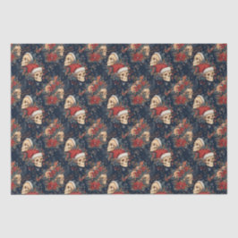 サンタ・ハットのゴシックスカルクリスマス 薄葉紙