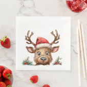 サンタ・ハットのトナカイがあなたを見る (インサイチュ)