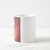 サンタ・ハットのピットブルパピー コーヒーマグカップ (中央)