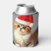 サンタ・ハットのヴィンテージ・クリスマスキット 缶クーラー (缶正面)