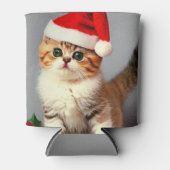 サンタ・ハットのヴィンテージ・クリスマスキット 缶クーラー (正面)