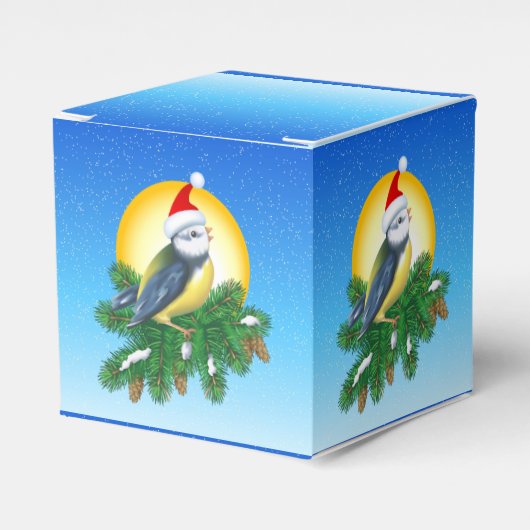 サンタ・ハットの鳥 フェイバーボックス (正面サイド)
