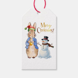 サンタ・ハットを使ったウサギのピーター ギフトタグ