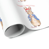 サンタ・ハットを使ったウサギのピーター ラッピングペーパー (ロールコーナー)