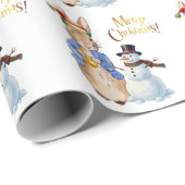 サンタ・ハットを使ったウサギのピーター ラッピングペーパー (ロールコーナー)