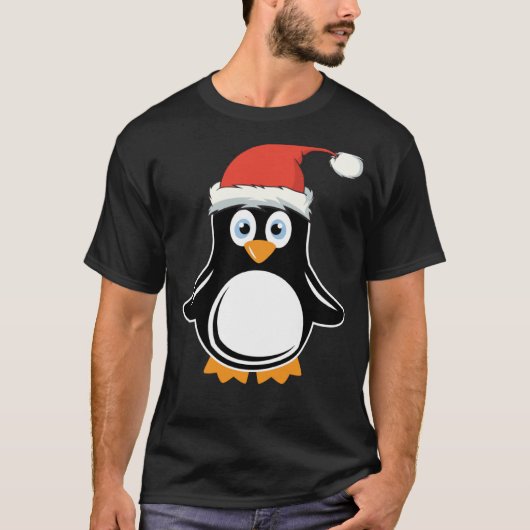 サンタ・ハット付ペンギン Tシャツ (正面)
