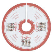 サンタ・ハット素朴の納車牛のクリスマス ブラッシュドポリエステルツリースカート (正面)