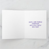 サンタ・ハット・ウォーター・カラーのドリーミー・ジンジャー・キッテン カード (内部)