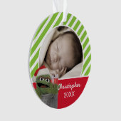 『サンタ・ハット・オスカー・ザ・グルーフ』 |名前の追加 オーナメント (正面)
