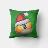 サンタ・ハット・オン・グリーンの9球 クッション (裏面)