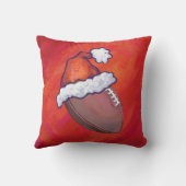 サンタ・ハット・オン・レッドのサッカー クッション (裏面)