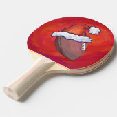 サンタ・ハット・オン・レッドのサッカー 卓球ラケット (正面アングル)