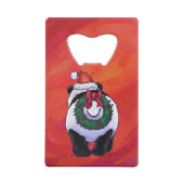 サンタ・ハット・オン・レッドのパンダ クレジットカード栓抜き (裏面)