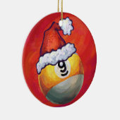 サンタ・ハット・オン・レッドの9球 セラミックオーナメント (右)