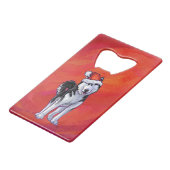 サンタ・ハット・オン・レッド クレジットカード栓抜き (正面アングル)