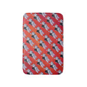 サンタ・ハット・オン・レッド バスマット (正面縦)